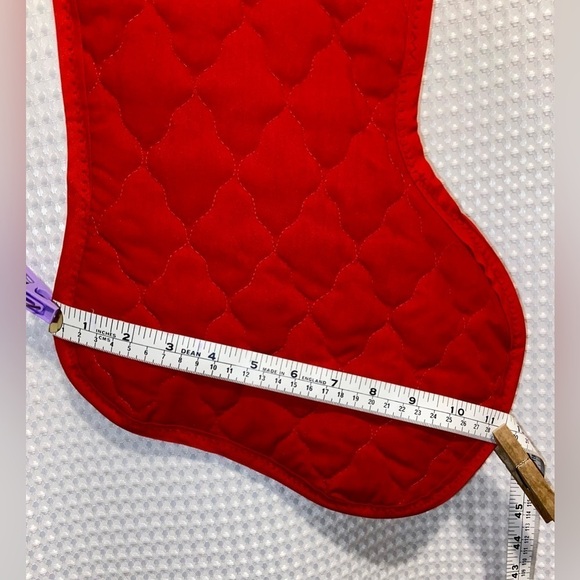 3/55$‎ Red Christmas Holiday Vintage 80’s stocking dogs colley gifts Christmas - Picture 2 of 11